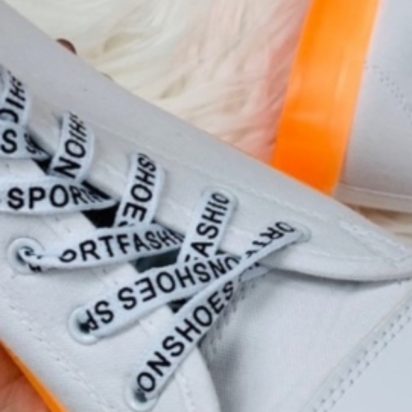 Flash sale Weeboo White Orange high top sneakers - Picture 6 of 9